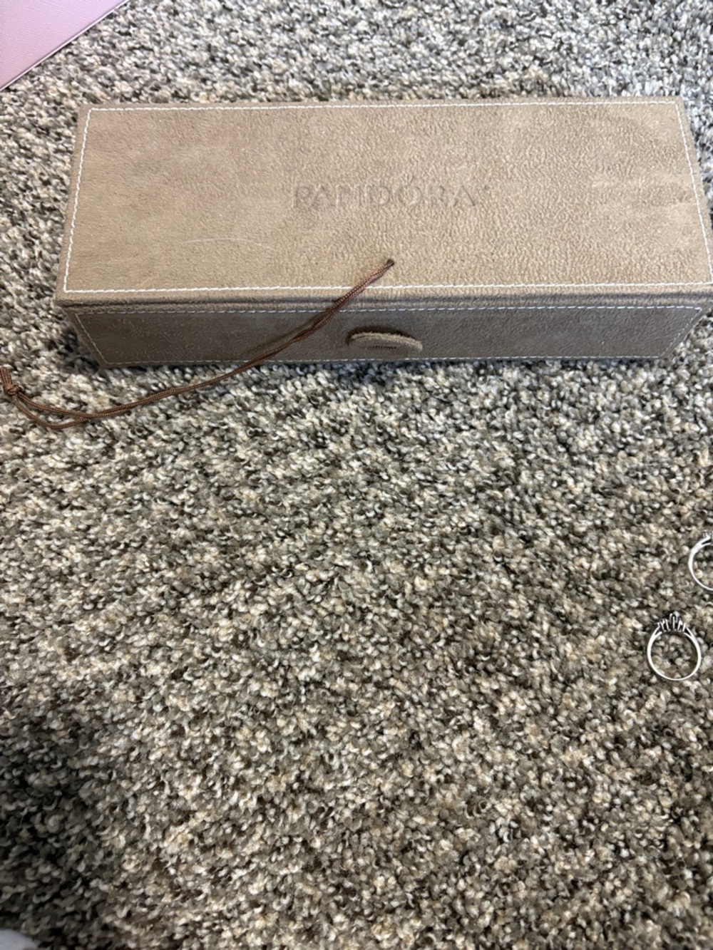 Pandora Taupe Travel Jewelry Case